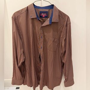 Johnston & Murphy XC4 Orange and Blue Shirt